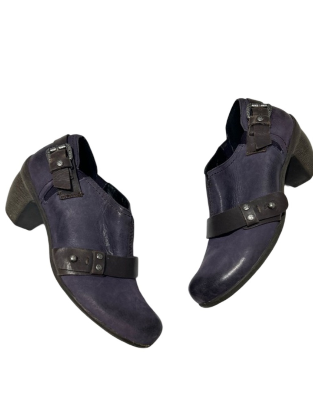 OTBT Reno Purple Leather Ankle Booties Size 8